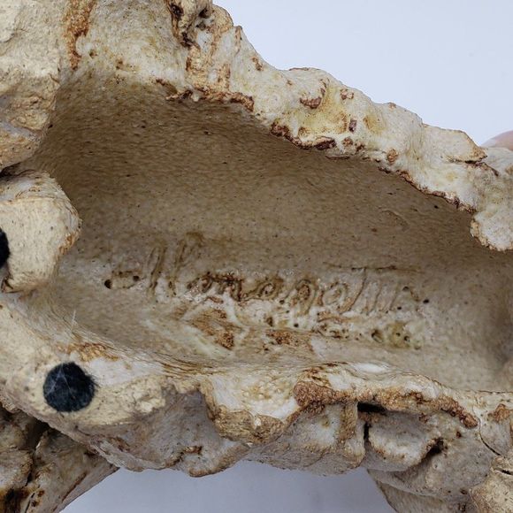 Almazetta Casey Vintage Beige Westie Terrier Snoodle Dog Clay Sculpture-Signed! - Picture 7 of 14